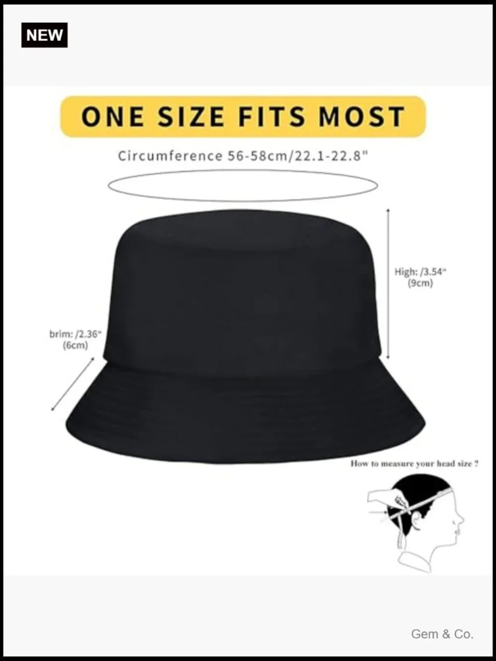 Unisex Bucket Hat UPF 50+ Sun Protection Cotton Foldable Packable Summer Beach